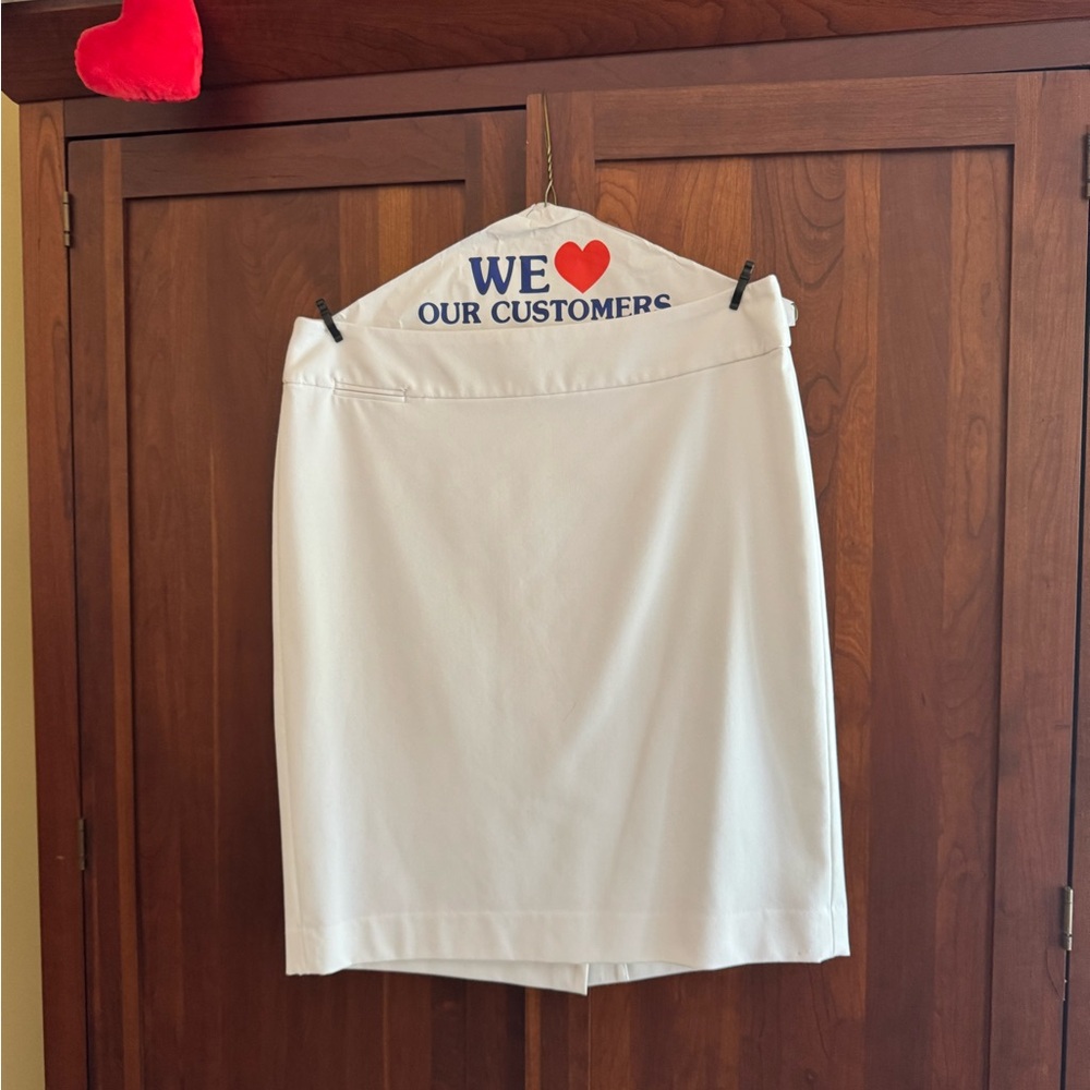 Talbots White Pencil Skirt